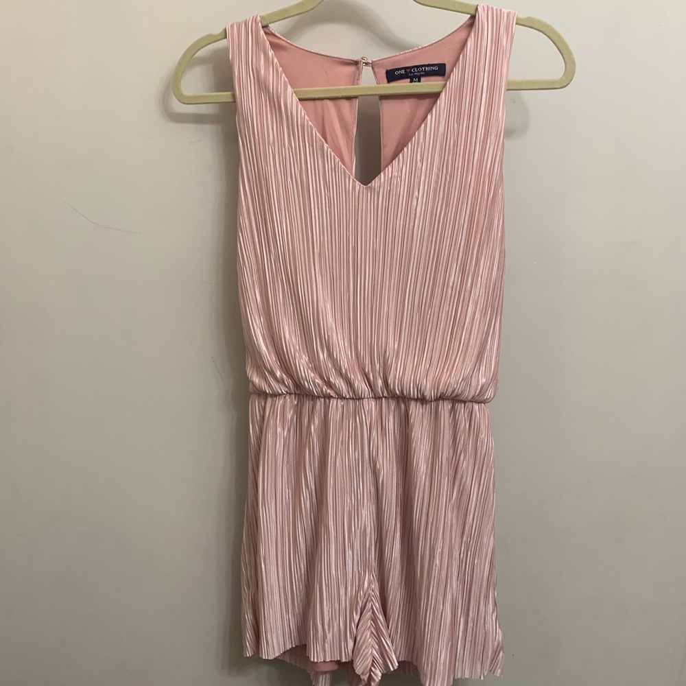 Pink shimmery Romper - Medium